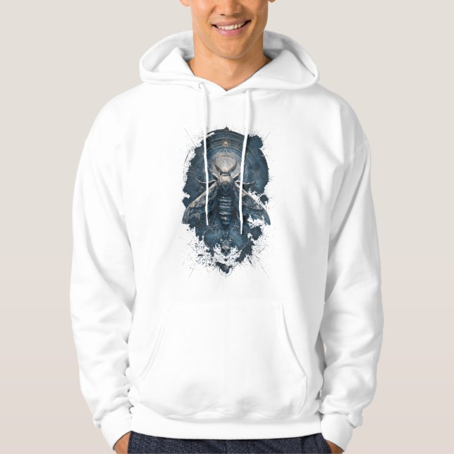 Sudadera con capucha oscura de la polilla mística  (Anverso)