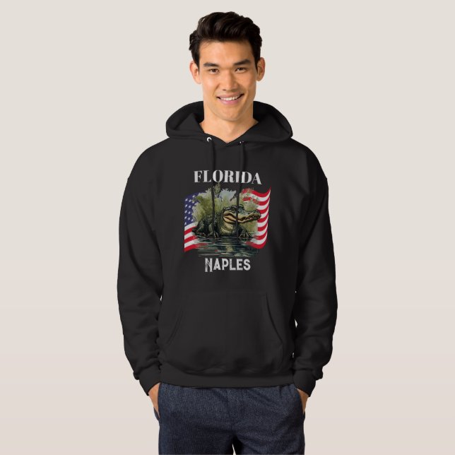 Sudadera con capucha oscura para hombres de Florid (Anverso completo)
