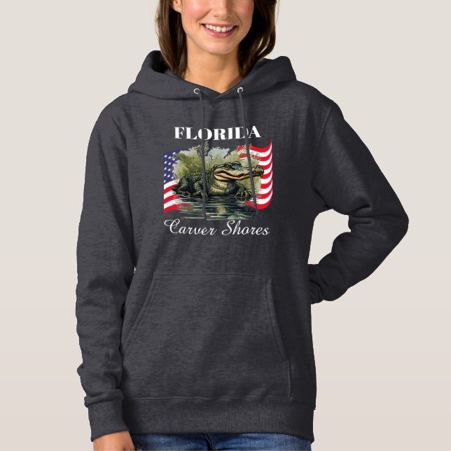 Sudadera con capucha oscura para mujeres de Florid (Anverso)