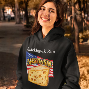Sudadera con capucha oscura para mujeres de Wiscon
