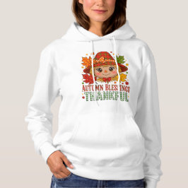 Sudadera con capucha Otoño de corazón agradecido