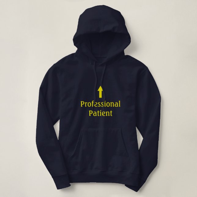 Sudadera con capucha "paciente" profesional (Diseño del anverso)