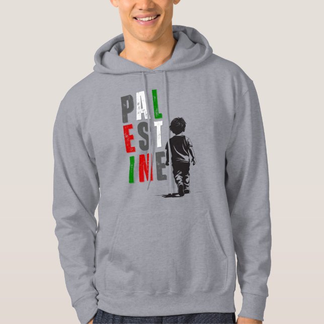 Sudadera con capucha PALESTINA Distressed Bold – W (Anverso)