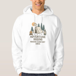 Sudadera con capucha para acampar donde comienza l