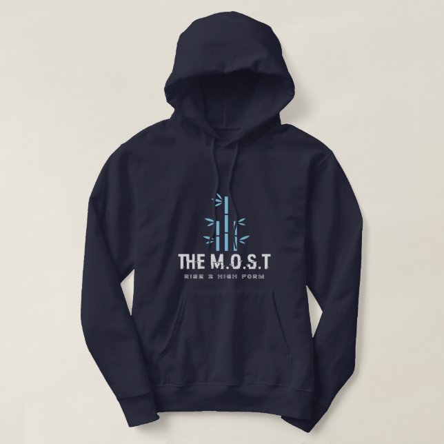 Sudadera con capucha para adulto (azul marino) (Diseño del anverso)