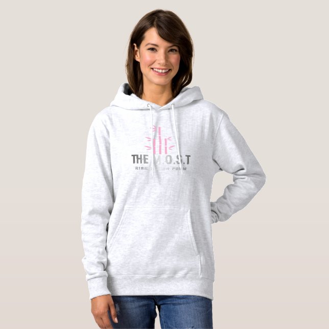 : Sudadera con capucha para adulto (blanco intenso (Anverso completo)