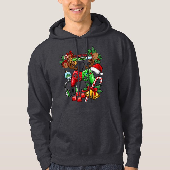 Sudadera con capucha para adultos Navidad (Anverso)
