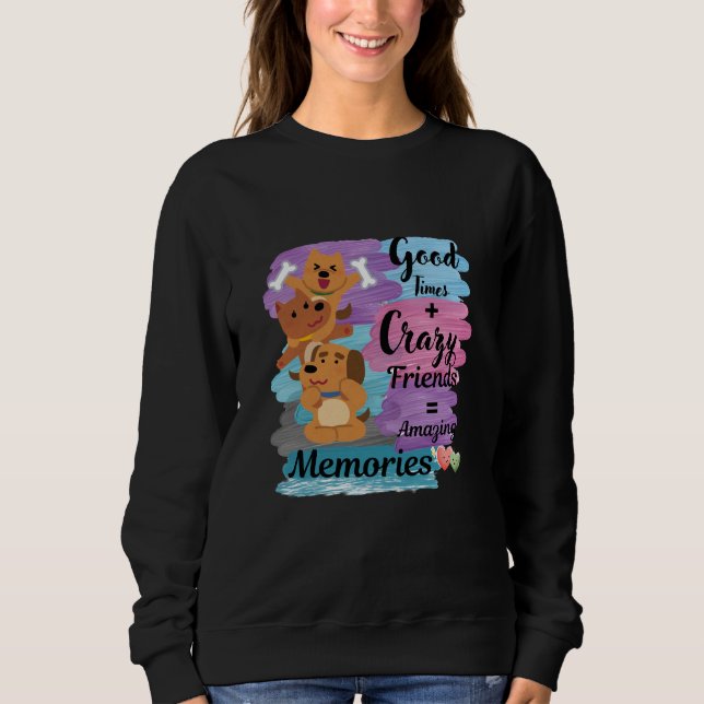 Sudadera con capucha para amantes de perros lindos (Anverso)