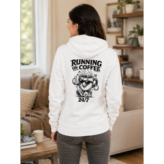 Sudadera con capucha para amantes del café 24/7 Ru