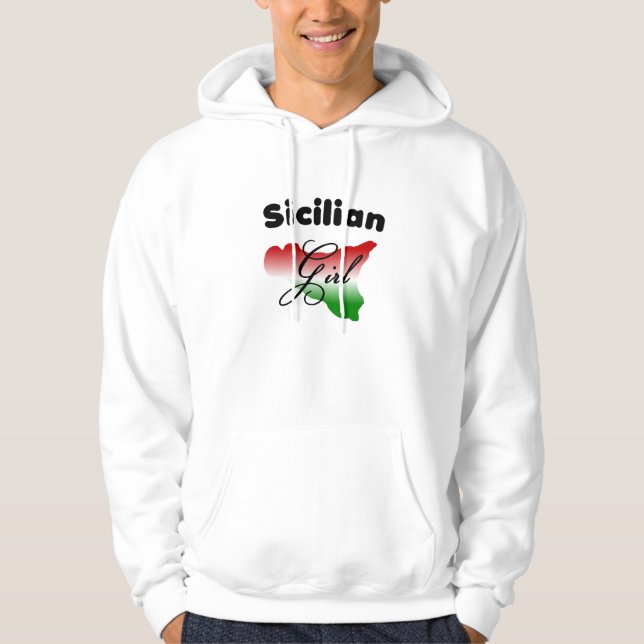 Sudadera con capucha para chica siciliana (Anverso)
