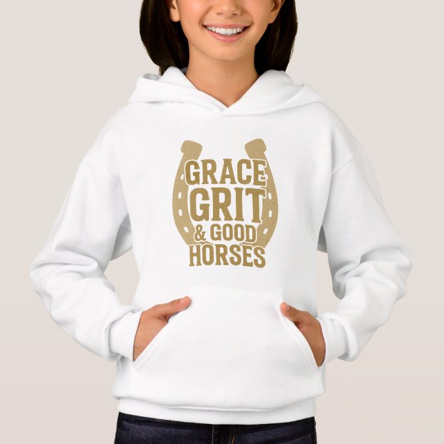 Sudadera con capucha para chicas del oeste Grace,  (Anverso)