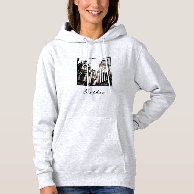 Sudadera con capucha para damas 'Gótica' (Anverso)