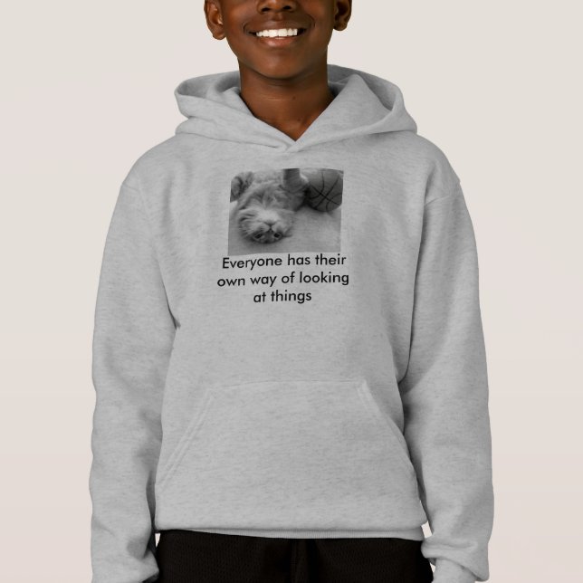 sudadera con capucha para de nuevo a la escuela (Anverso)