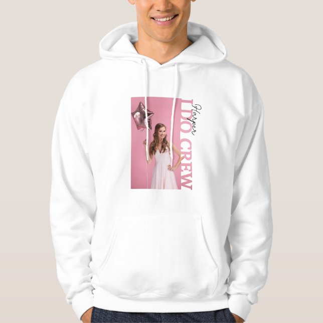 Sudadera con capucha para fiesta de soltera de tri (Anverso)