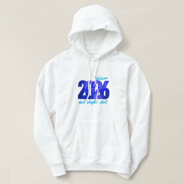 SUDADERA CON CAPUCHA PARA HOMBRE AÑO NUEVO 2026 (Diseño del anverso)