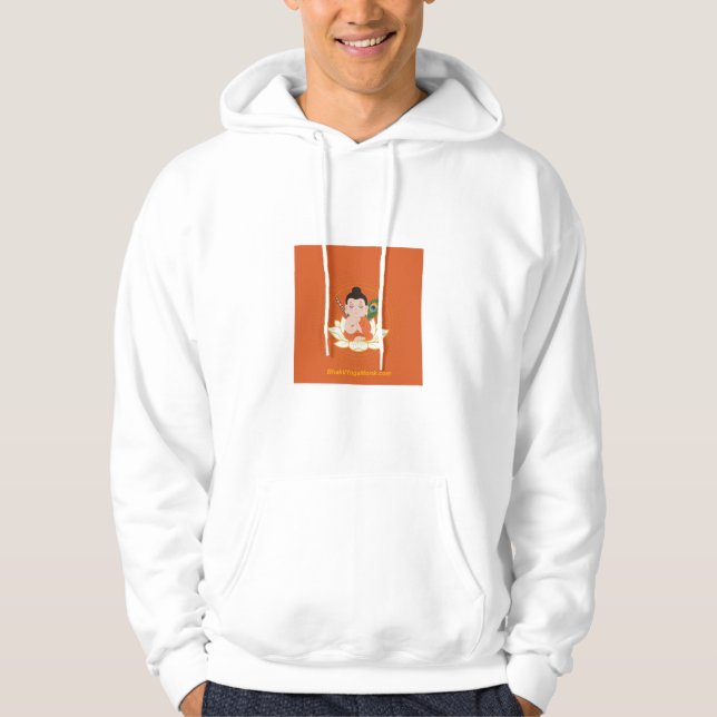Sudadera con capucha para hombre BhaktiYogaMonk (Anverso)