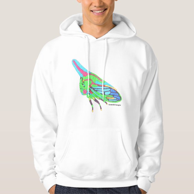 Sudadera con capucha para hombre (blanco) - Saltam (Anverso)