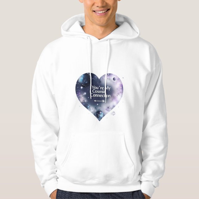 Sudadera con capucha para hombre Cosmic Love (Anverso)