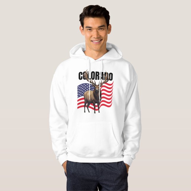 Sudadera con capucha para hombre de Colorado (Anverso completo)