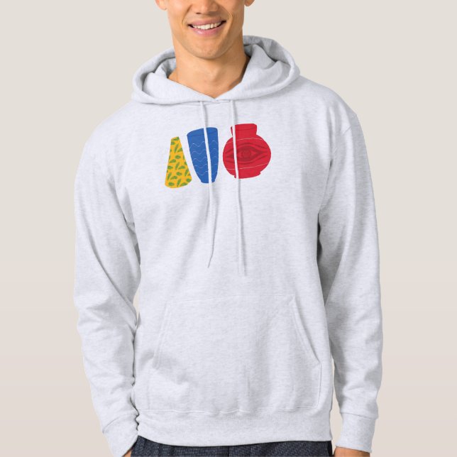 Sudadera con capucha para hombre de jarrones egipc (Anverso)