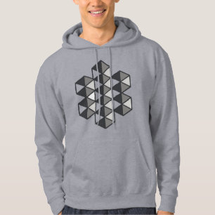 Sudadera con capucha para hombre de triángulos uni