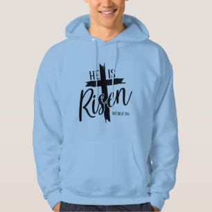 Sudadera con capucha para hombre Él ha resucitado