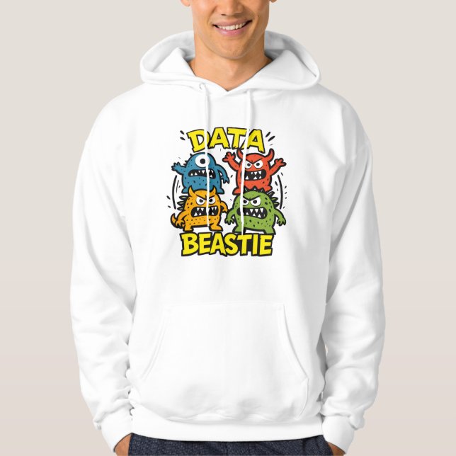 Sudadera con capucha para hombre Growly Data Beast (Anverso)