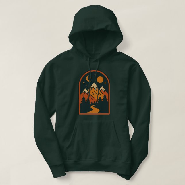 Sudadera con capucha para hombre paisaje celestial (Diseño del anverso)