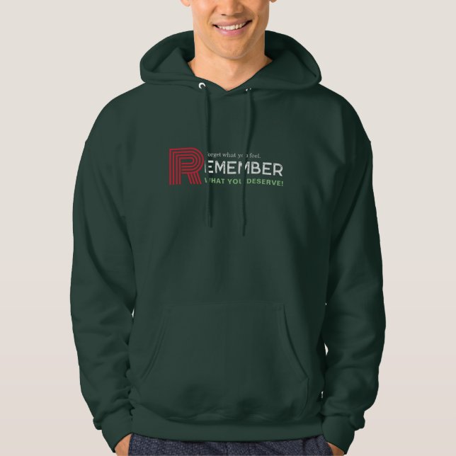Sudadera con capucha para hombre Rojo Blanco Verde (Anverso)