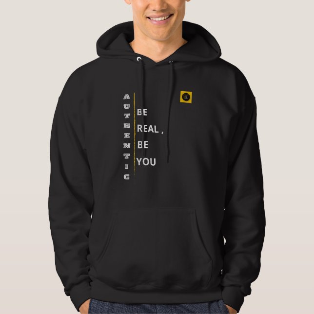 Sudadera con capucha para hombre - Vibra auténtica (Anverso)