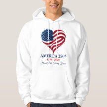 Sudadera con capucha para hombres America 250 Band