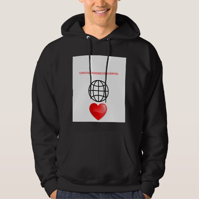 Sudadera con capucha para hombres Choose Kindness  (Anverso)