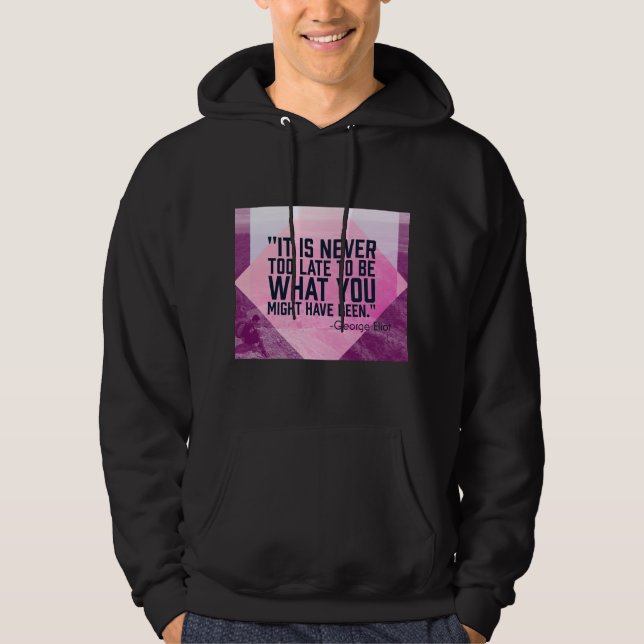 Sudadera con capucha para hombres con cita inspira (Anverso)