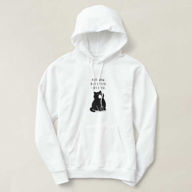 Sudadera con capucha para hombres gato divertido d (Diseño del anverso)