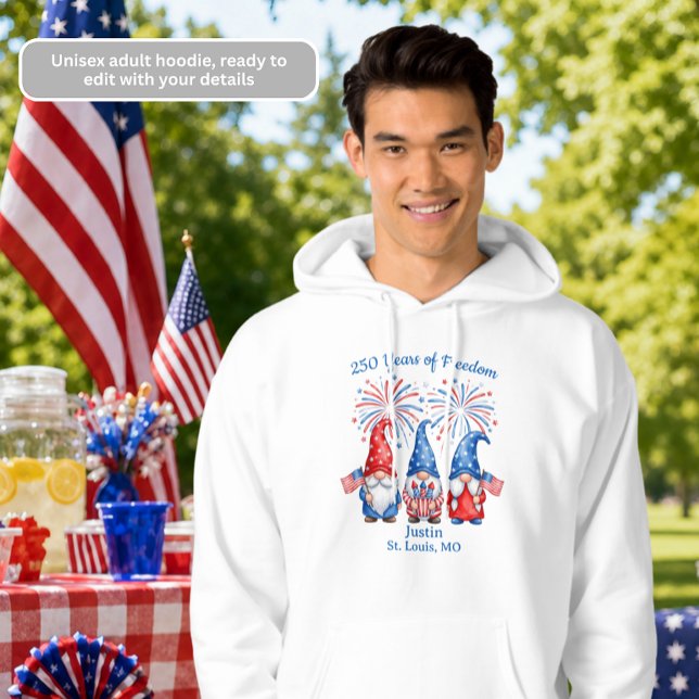 Sudadera con capucha para hombres Gnomos del 4 de  (Subido por el creador)