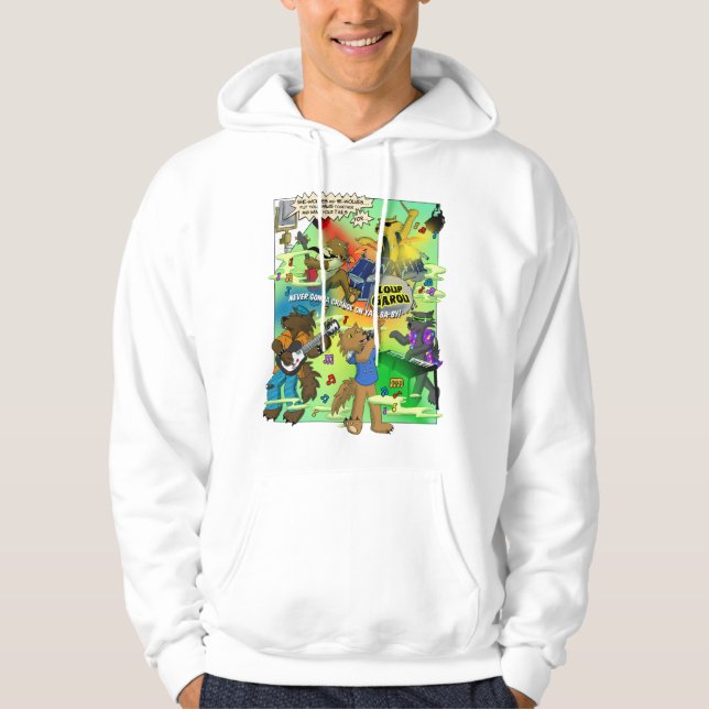 Sudadera con capucha para hombres LOUP GAROU (Anverso)