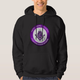 Sudadera con capucha para hombres masónicos púrpur