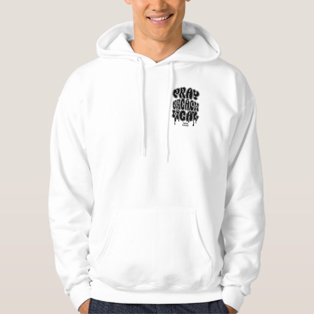 Sudadera con capucha para hombres Pray, Preach, He (Anverso)