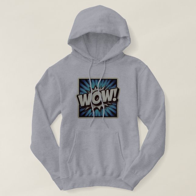 sudadera con capucha para hombres wow (Diseño del anverso)
