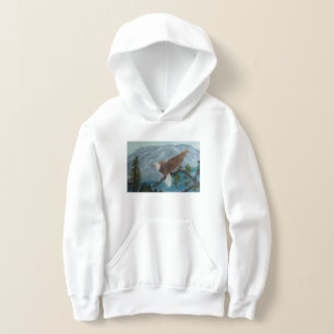 Sudadera con capucha para jóvenes de águila pintad