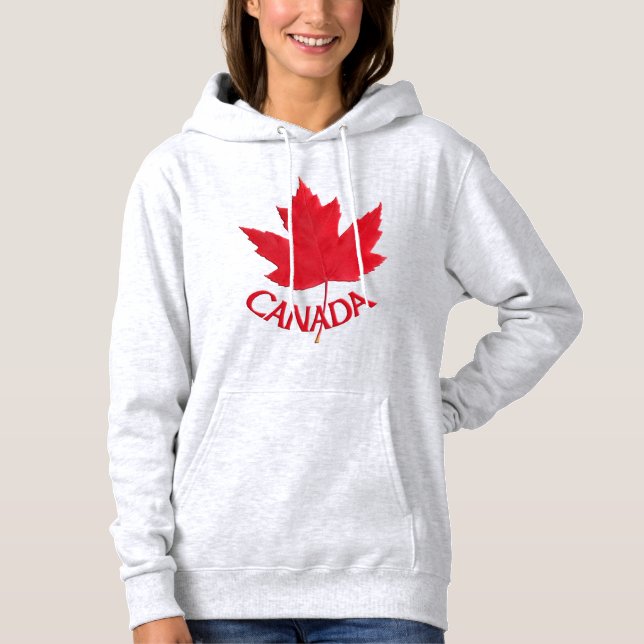 Sudadera con capucha para mujer Canada Maple Leaf (Anverso)