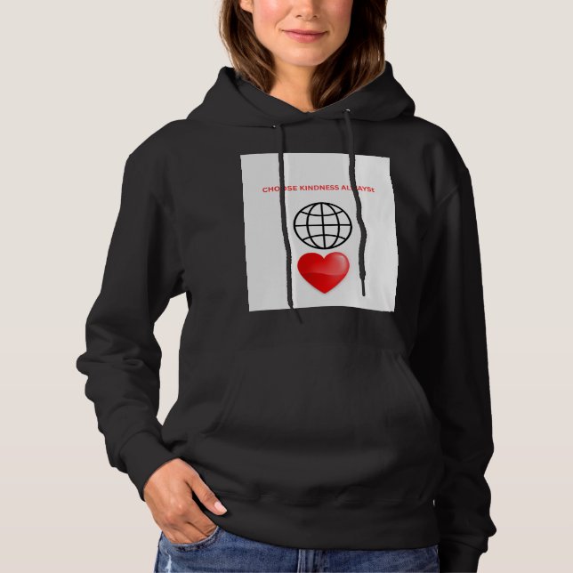 Sudadera con capucha para mujer Choose Kindness Al (Anverso)