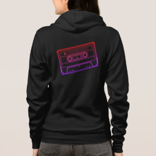 Sudadera con capucha para mujer con cinta de audio