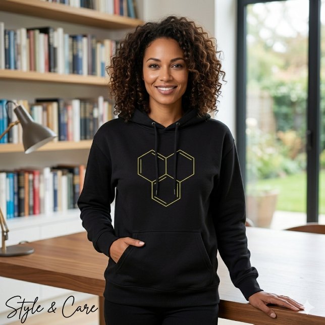 Sudadera con capucha para mujer con diagrama quími (Benzene Ring Chemical Diagram mark Women's Hoodie)
