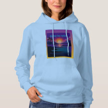Sudadera con capucha para mujer con palmeras tropi