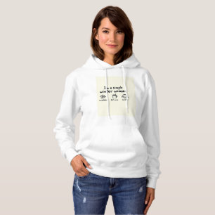 Sudadera con capucha para mujer de invierno simple