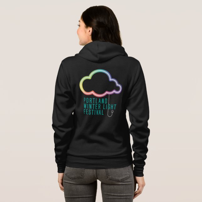 Sudadera con capucha para mujer de la cremallera (Reverso completo)