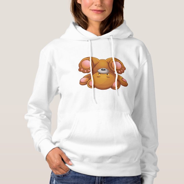 Sudadera con capucha para mujer de osito Teddy al  (Anverso)