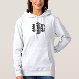 Sudadera con capucha para mujer de triángulos unid