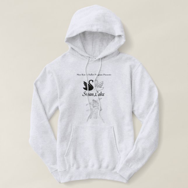 Sudadera con capucha para mujer del lago swan (Diseño del anverso)